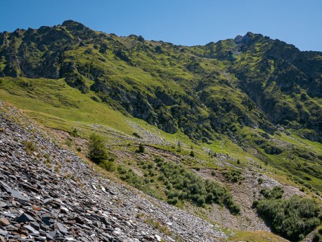 Le versant Ouest de l'itinéraire des crêtes, août 2019