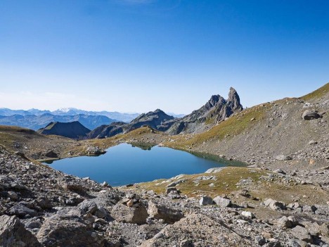 Le Lac de Presset et la Pierra Menta