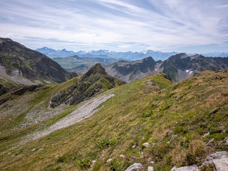 Le Massif de la Vanoise à l'horizon, août 2019