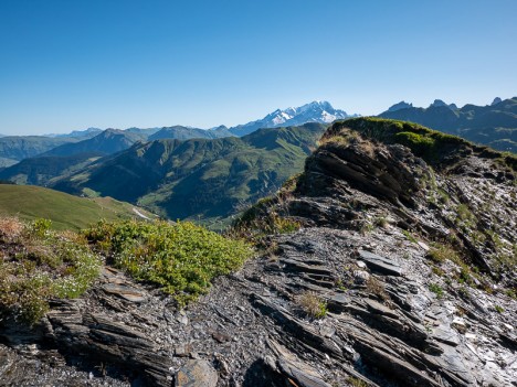 Le Mont Blanc veille sur la sortie