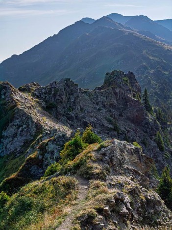 Sur la crête de Roche Pourrie