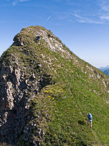 Passage sur la crête du Mont Coin