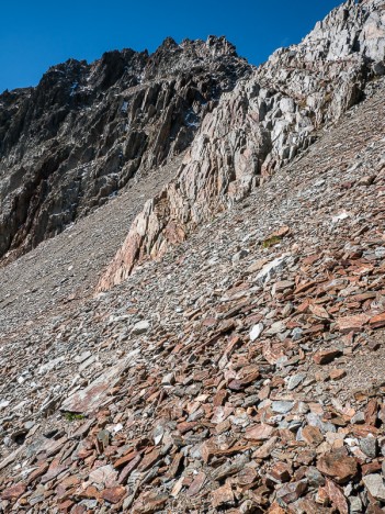 Aperçu de l'arête NE de la Pointe de l'Aup du Pont