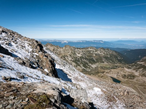 Le Lac de la Colombière et les pics Nord et Sud de Berlanche