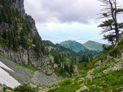 Descente vers le Col de la Balme