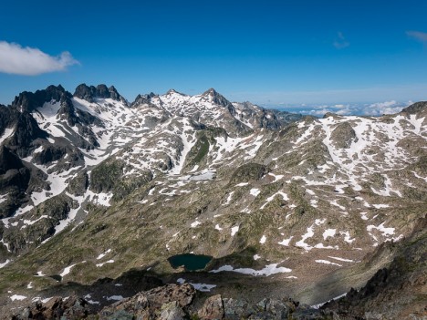 Les Aiguilles de l'Argentière (Ouest) et le Rocher Blanc