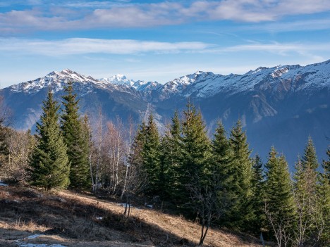 Le Mont Blanc entre le Grand Arc et le Mont Bellacha