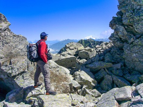 Au loin, le Mont Blanc