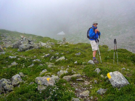 Départ de l'ancien chemin du Col de la Petite Vaudaine