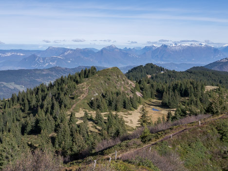 Le Crêt Luisard, premier plan des Bauges