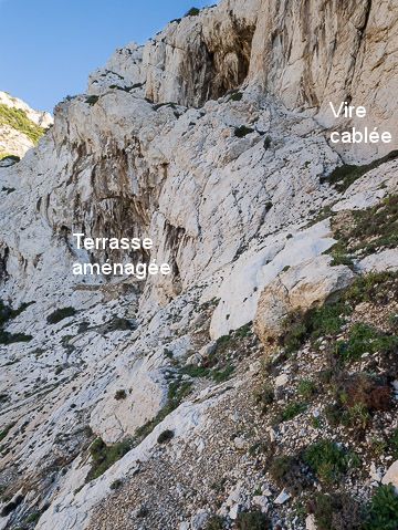 Vire câblée et terrasse aménagée