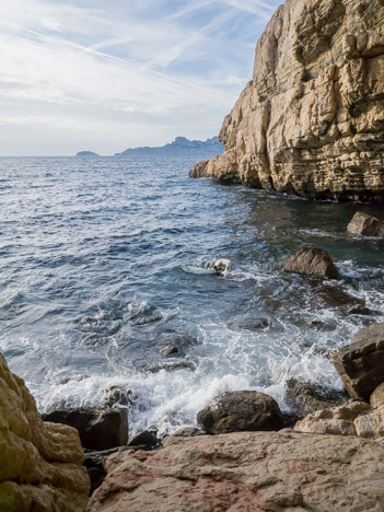 Ressac dans la Calanque de l'Escu