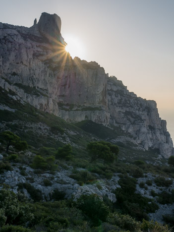 Contre-jour sur la Grande Candelle