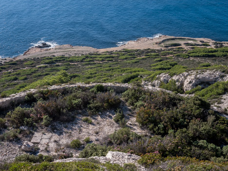 Dallage de la batterie du Four de Caux