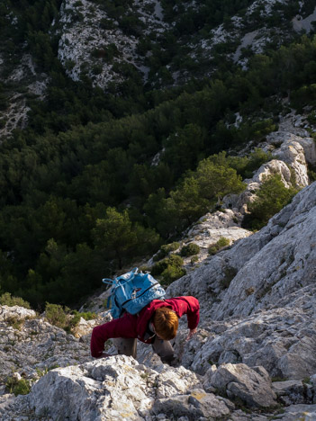 Ressaut de l'arête E du Sommet de Marseilleveyre