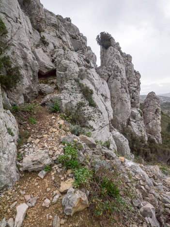 Passage escarpé, Vallon Mestrallet