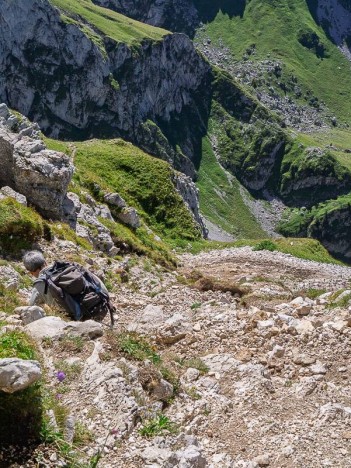 Passage de la descente de la Dent d'Oche