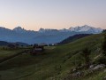 Les chalets du Bétex face au massif du Mont Blanc