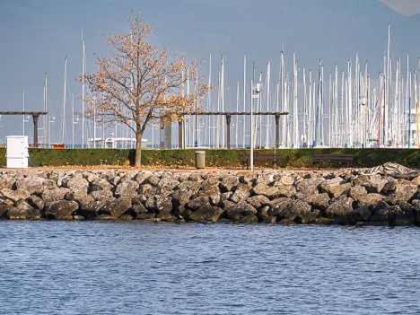 La digue du Port des Mouettes, Évian