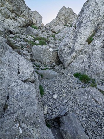 Couloir sous le sommet du Mont de Grange