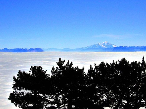 Mont Blanc et mer de nuage