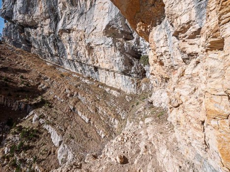 Passage exposé du Grand Sangle de Belles Ombres