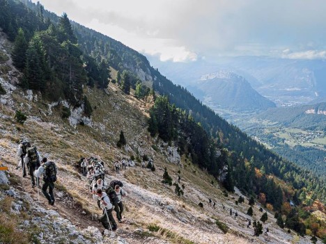 Des chasseurs alpins à la Folatière