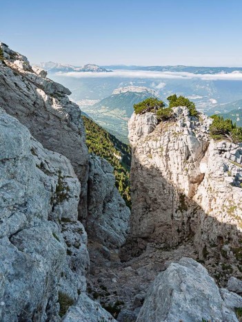 Chamechaude, au dessus du couloir cheminée Ouest