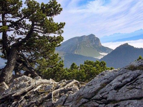 À la sortie du Pas du Jardin, La Dent de Crolles