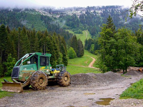 Col de Porte, brouillard et neige sur Chamechaude