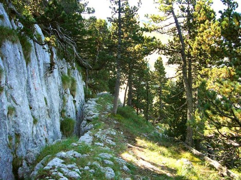 Le long de la faille de la Cheminée du Paradis