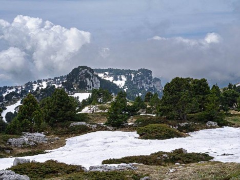 En traversant vers le Col de Belles Ombres