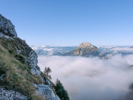 Chamechaude vue depuis le sangle de la Barrère