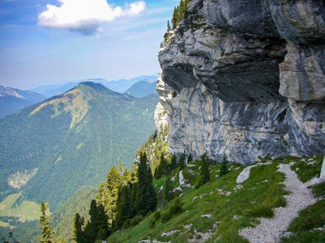 Sur le sangle de la Barrère, Dent de Crolles