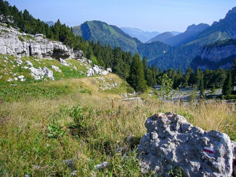 En direction du sangle Ouest de la Dent de Crolles