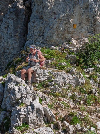 Antoine Salvi, pause dans la brèche de la Suiffière