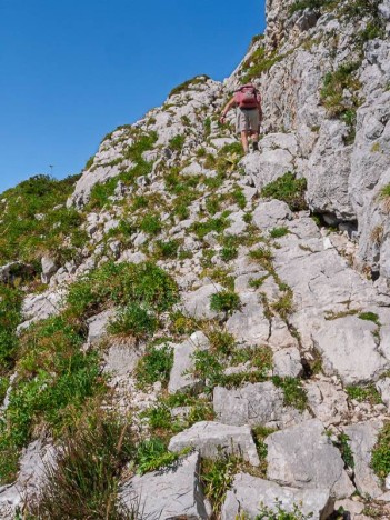 Passage des dalles, arête de la Suiffière