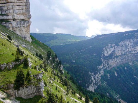 Col de l'Alpette et falaises du Pinet