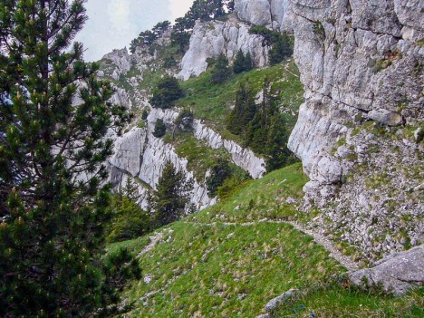 Sortie du Pas de Tencovaz ou de la Cheminée Ouest du Granier
