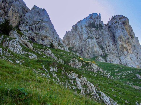 La base du couloir Ouest de la Lance Sud de Malissard