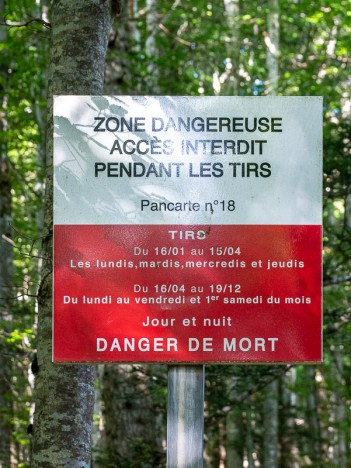 Interdiction du périmètre du Champ de Tir du Pas de la Fosse, juin 2022