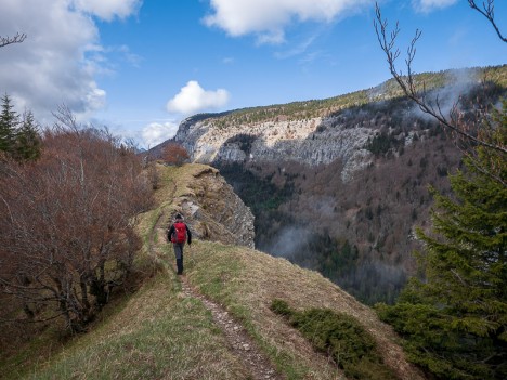 Sur la crête du Mont Pellat (ou la Lentille)