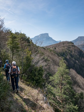 Sur le chemin de crête face au Mont Granier