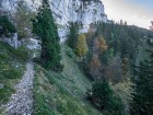 Sous le deuxième couloir du Sentier du Colonel, oct. 2011