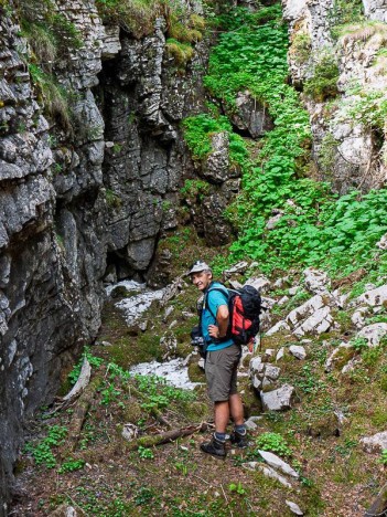 Faille Sud-Ouest de la doline du Grand Glacier
