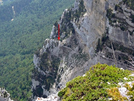 Au bord du cirque de l'aiguillette Saint-Michel