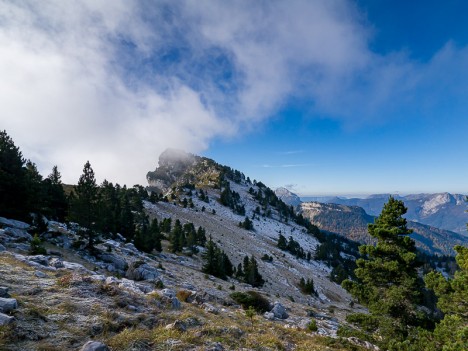 Vers le Sud, depuis le Pas de Rocheplane, oct. 2011