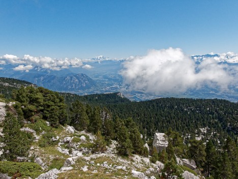 Le Massif des Bauges et le Mont Blanc
