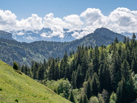 Belledonne au travers de la Balme de l'Air