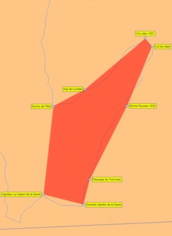 Frontière Dauphiné-Savoie, zone du Vallon de Pratcel